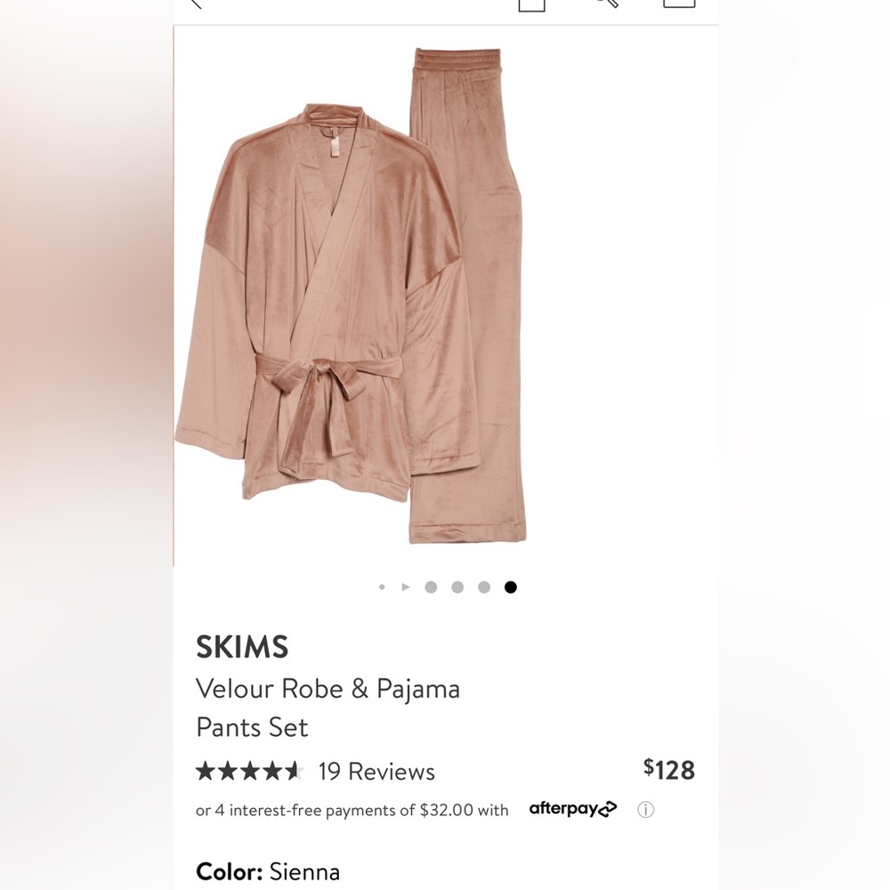 Skims Velour Robe & Pajamas Set